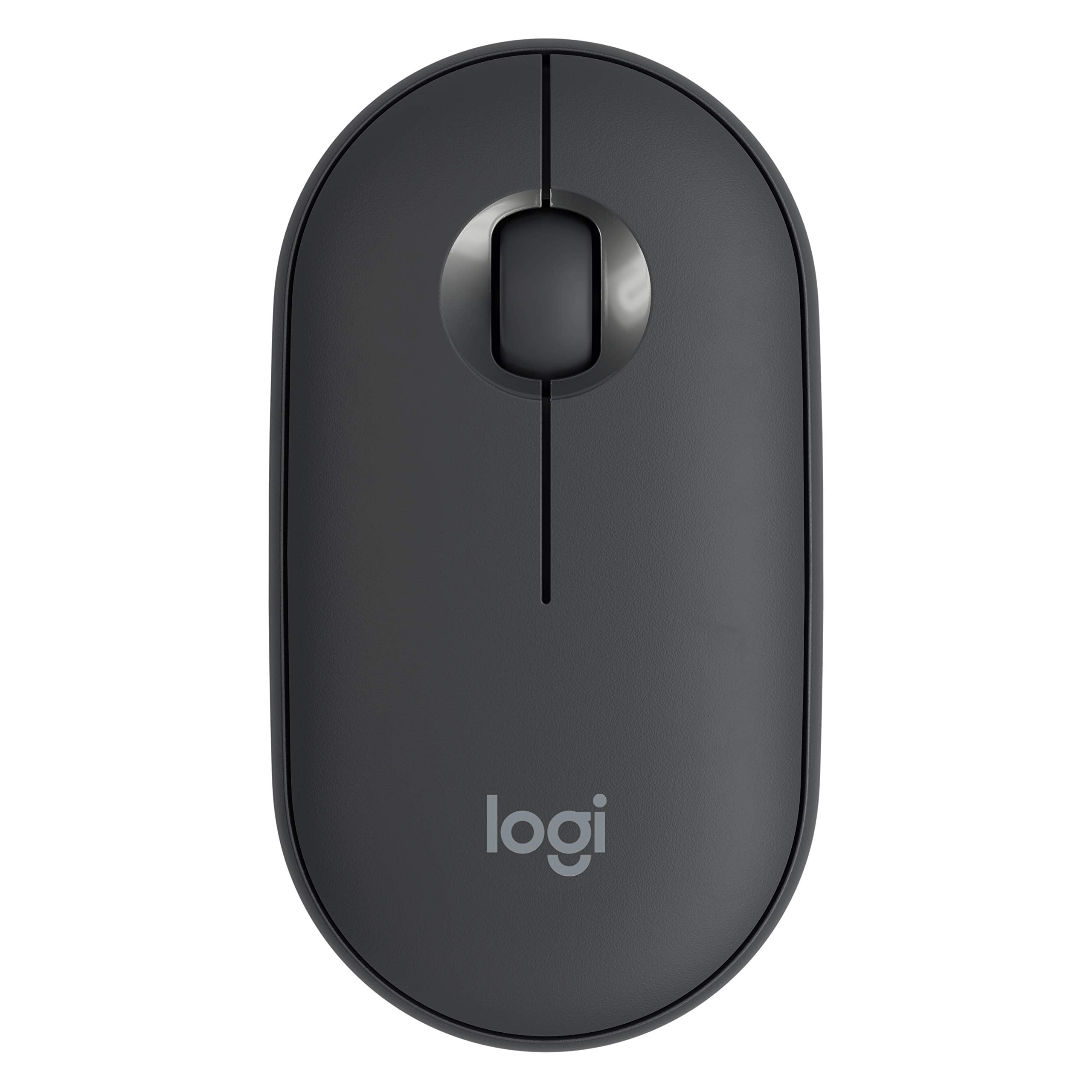 Logitech Pebble Wireless Mouse with Bluetooth or 2.4 GHz Receiver - Graphite
