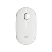 Logitech Pebble i345 Wireless Mouse for iPad, White, White