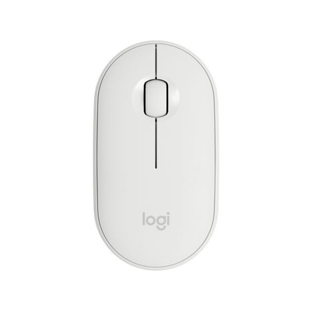 Logitech - Pebble i345 Bluetooth Optical Ambidextrous Mouse for iPad - White
