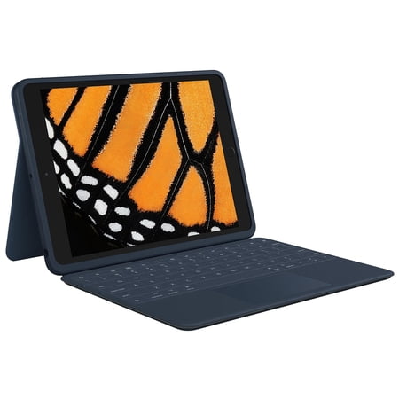 Logitech Rugged Combo 3 Touch Keyboard Folio Case for Apple iPad 10.2-inch 7th 8th 9th Generation - Blue - Bulk Packaging