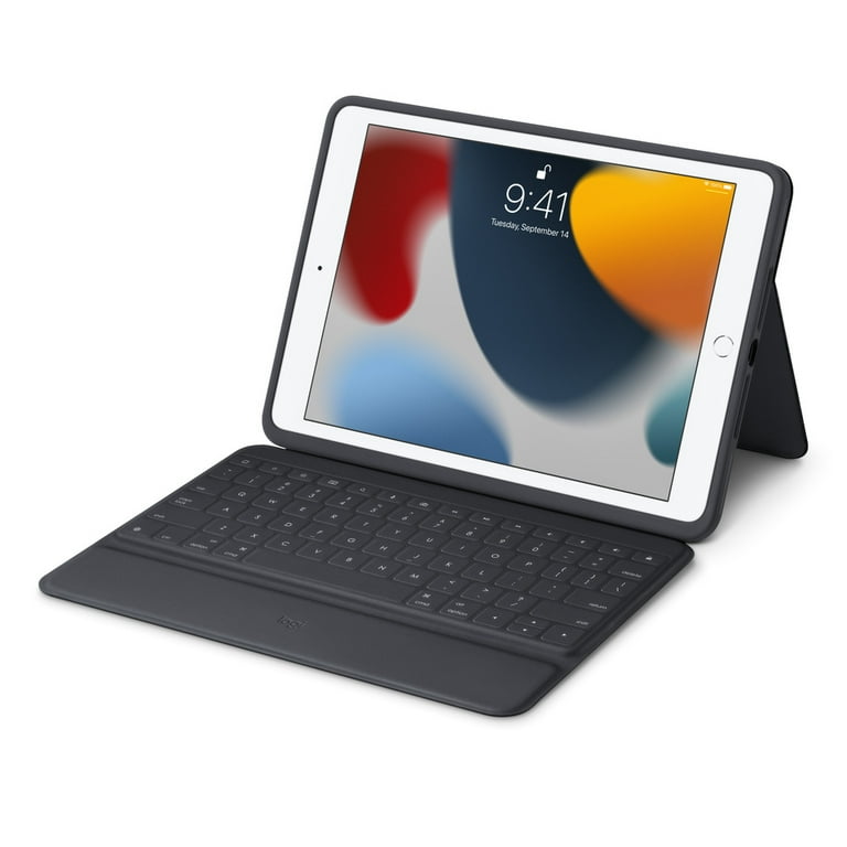Rugged Folio Keyboard Case for iPad 7th/8th Gen, Gray Rugged Folio Keyboard Case for iPad 7th/8th Gen, Gray