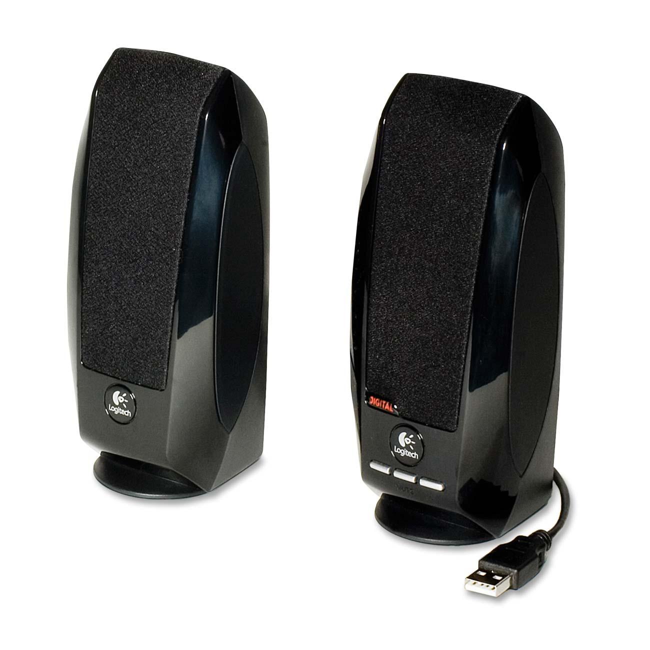 Logitech S-150 2.0 Speaker System - 1.20 W RMS - Black - image 1 of 2
