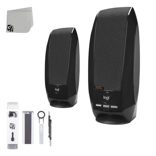 Logitech S150 USB Speakers (2 Pack) Digital Sound, Builtin Controls