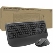 Logitech Signature Comfort Plus Combo MK880 for Business, Full-Size Wireless Keyboard and Mouse with Palm Rest, Silent Clicks, Secure Receiver, Bluetooth, Windows/macOS