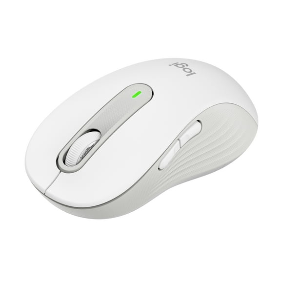 Logitech Signature M650 L Full Size Wireless Mouse - For Large Sized Hands, 2-Year Battery, Silent Clicks, Customizable Side Buttons, Bluetooth, Off-white