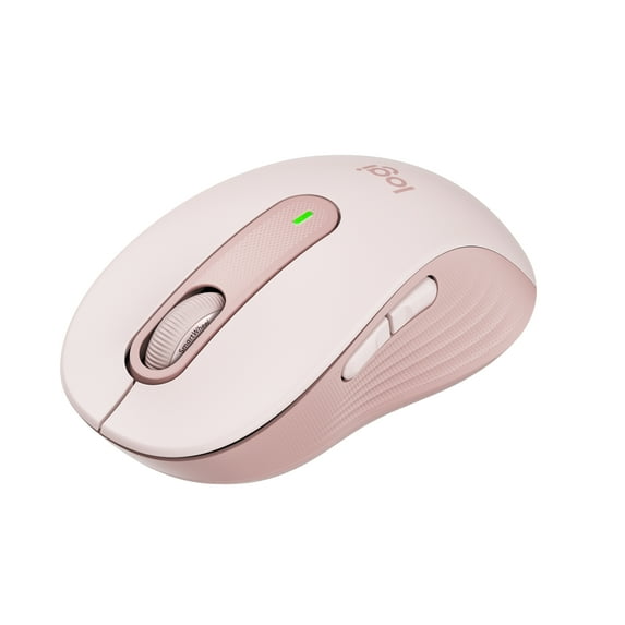 Logitech Signature M650 Wireless Mouse - for Small to Medium Sized Hands, 2-Year Battery, Silent Clicks, Customizable Side Buttons, Bluetooth, Rose