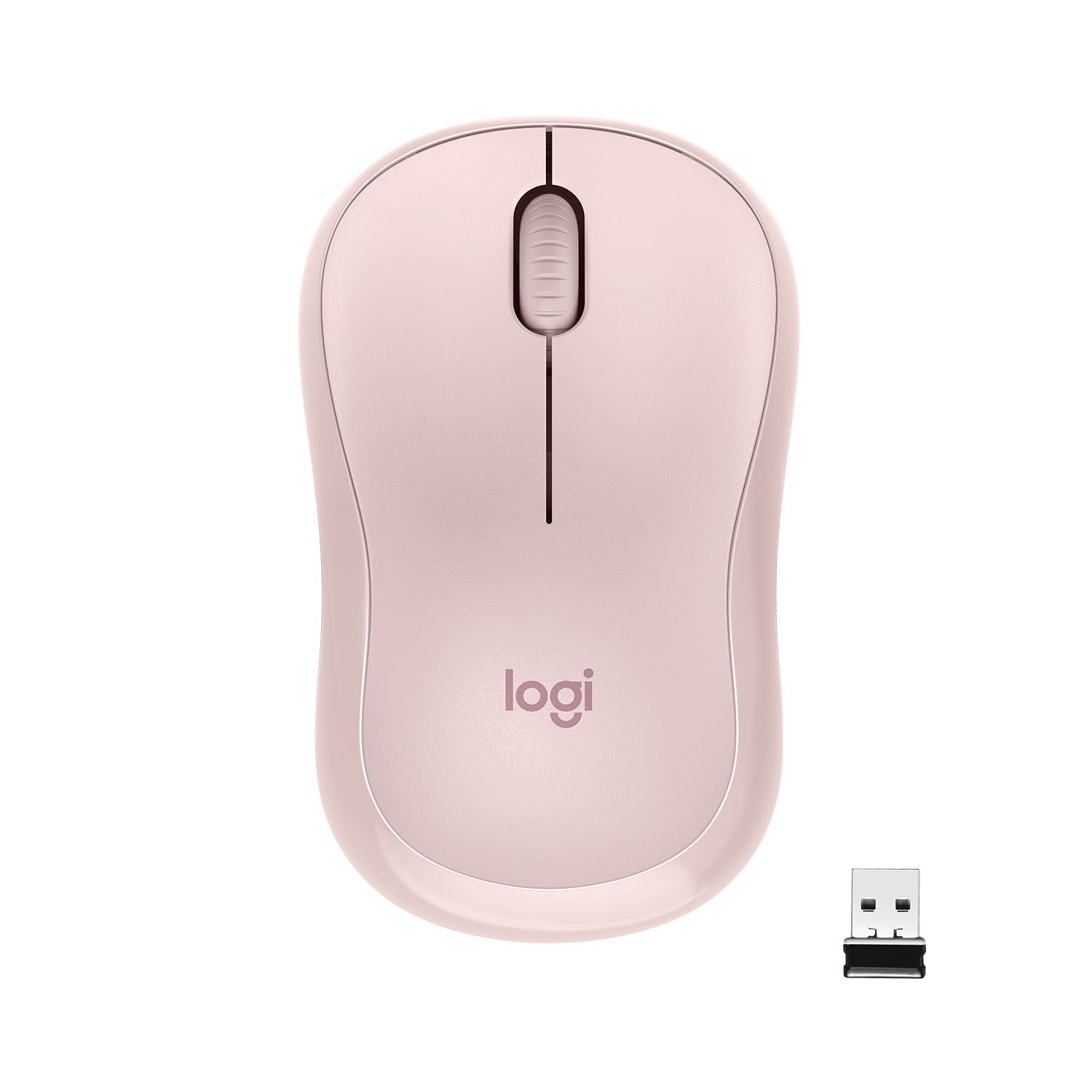 Logitech Silent WRLS Mouse, 2.4 GHz with USB Receiver, Optical Tracking, Ambidextrous, Rose - image 1 of 8