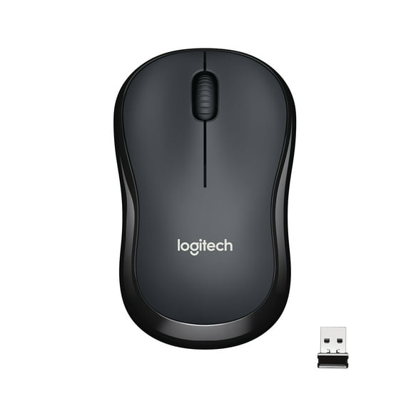 Logitech Silent Wireless Mouse, 2.4 GHz with USB Receiver, 1000 DPI Optical Tracking, Black, Walmart Exclusive