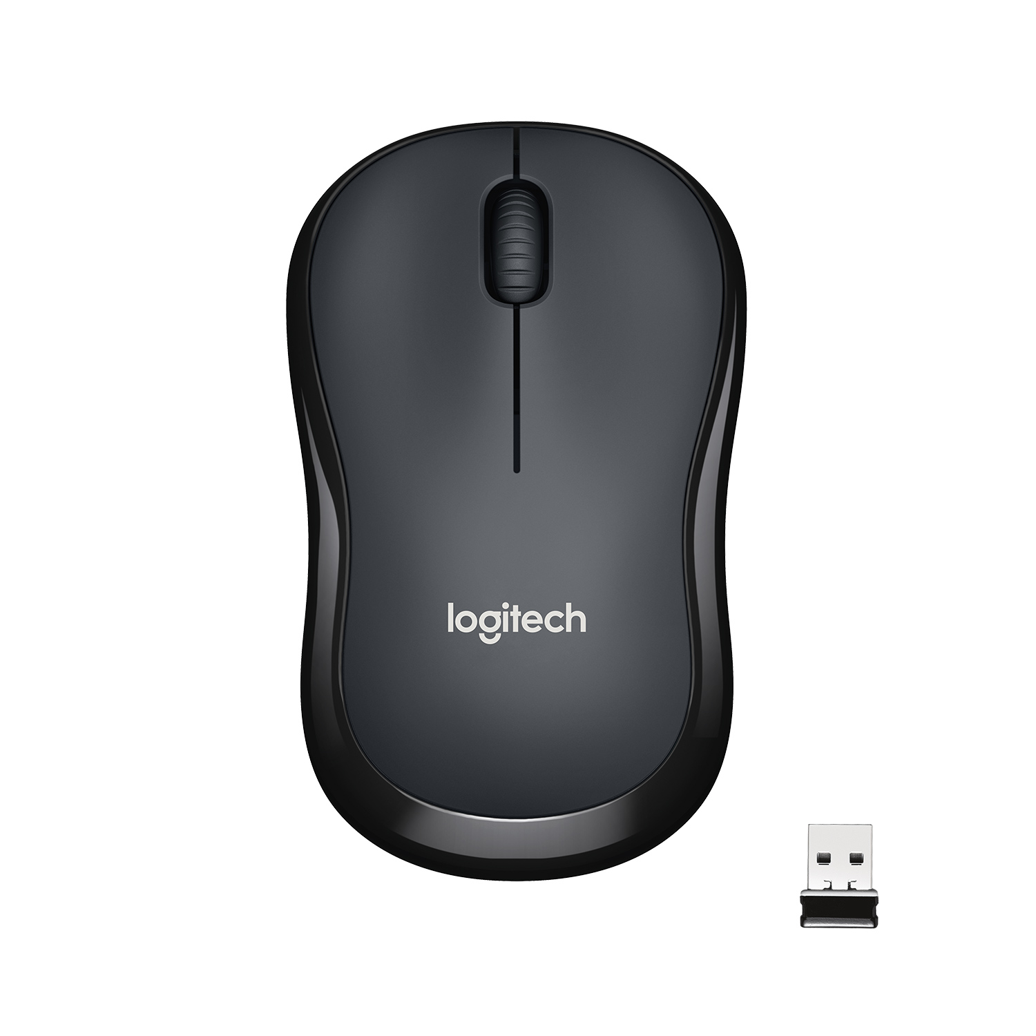 Logitech Silent Wireless Mouse, 2.4 GHz with USB Receiver, 1000 DPI Optical Tracking, Black - image 1 of 9