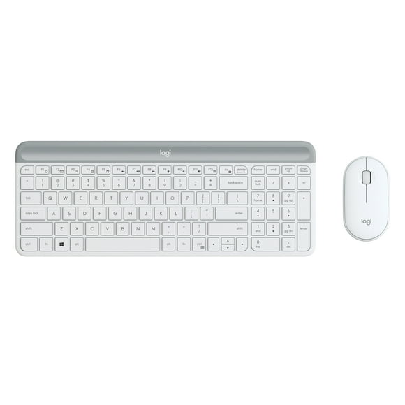 Logitech Slim Combo Keyboard, White, Walmart Exclusive