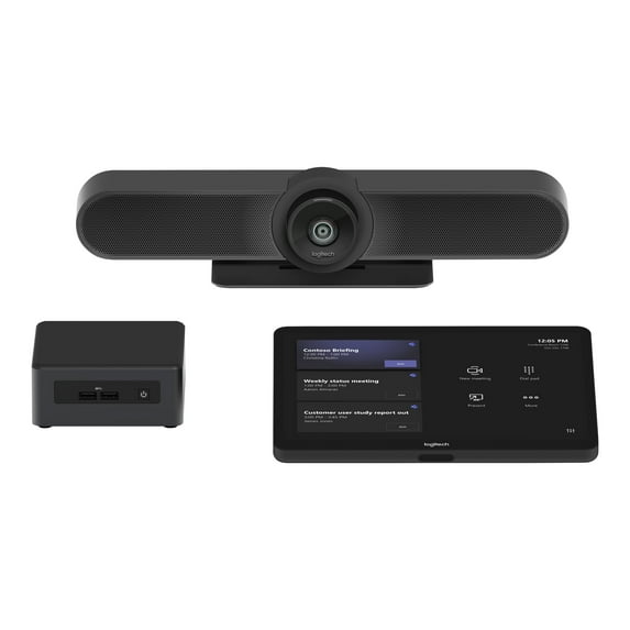 Logitech Small Room with Tap + MeetUp + Intel NUC for Microsoft Teams Rooms - Video conferencing kit (Logitech Tap, Logitech PC Mount) - with Intel NUC Pro Kit NUC11TNKi5