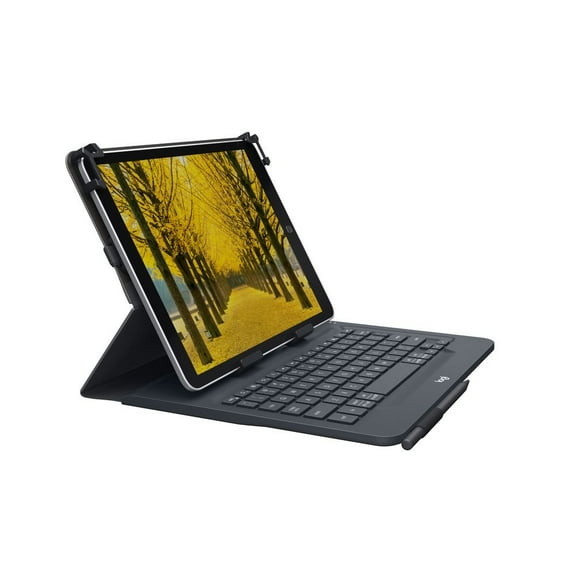 Logitech Universal Folio with Integrated Bluetooth 3.0 Keyboard for 9-10" Apple, Android, Windows Tablets, Black