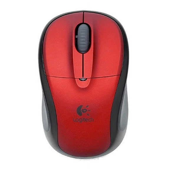 Logitech V220 Cordless Optical Mouse for Notebooks, Red