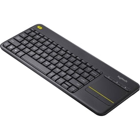 Logitech K400 Plus Wireless Touch TV Keyboard With Easy Media Control and Built-in Touchpad, HTPC Keyboard for PC-connected TV, Windows, Android, ChromeOS, Laptop, Tablet