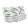 thumbnail image 1 of Logitech Wave Keys Wireless Ergonomic Keyboard with Cushioned Palm Rest, Comfortable Natural Typing, Easy-Switch, Bluetooth, Logi Bolt Receiver, for Multi-OS, Windows/Mac - Off White, 1 of 11