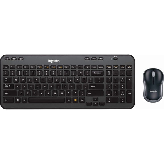 Logitech Wireless Combo MK360 Includes Keyboard with 12 Programmable Keys and Wireless Mouse, Compact Package Perfect for Travel, 3-Year Battery Life