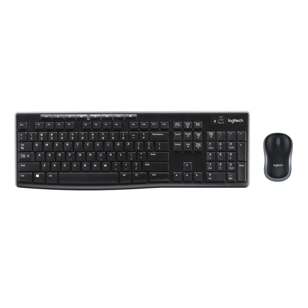 Logitech Wireless Keyboard and Mouse Combo 2.4 GHz Wireless, Compact 8 Multimedia and Shortcut Keys, 2-Year Battery for PC, Laptop - Walmart.com