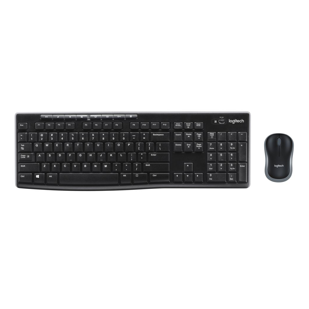 Logitech Wireless Keyboard and Mouse Combo for Windows, 2.4 GHz Wireless, Compact Mouse, 8 Multimedia and Shortcut Keys, 2-Year Battery Life, for PC, Laptop - image 1 of 6