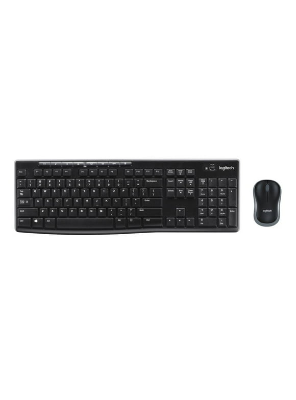 Logitech Wireless Keyboard and Mouse Combo for Windows, 2.4 GHz Wireless, Compact Mouse, 8 Multimedia and Shortcut Keys, 2-Year Battery Life, for PC, Laptop