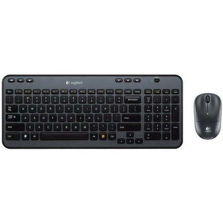 Logitech - MK360 Full-size Wireless Scissor Keyboard and Mouse - Black