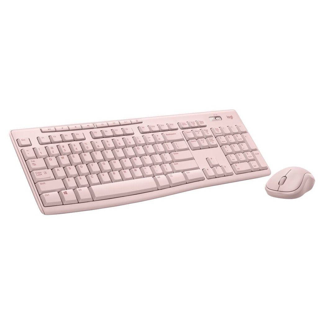 Logitech Wireless Keyboard and Mouse Combo for Windows, 2.4 GHz Wireless, Compact Mouse, Rose - image 1 of 6