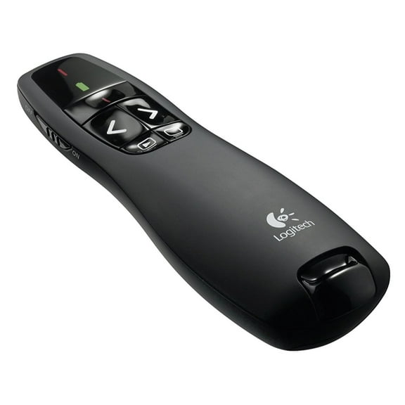 Logitech Wireless Presenter R400, Wireless Presentation Remote Clicker with Laser Pointer, Black