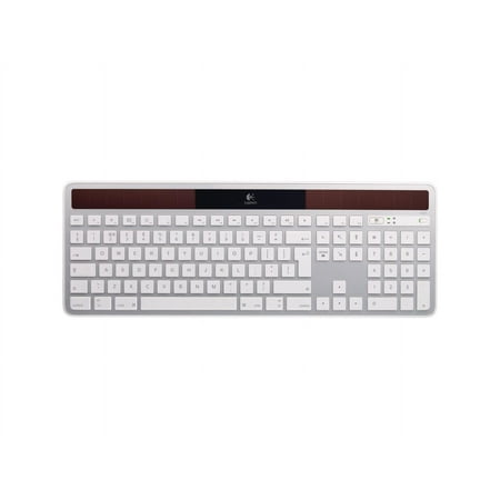 Logitech - K750 Full-size Wireless Scissor Solar Keyboard for Mac - White/Silver