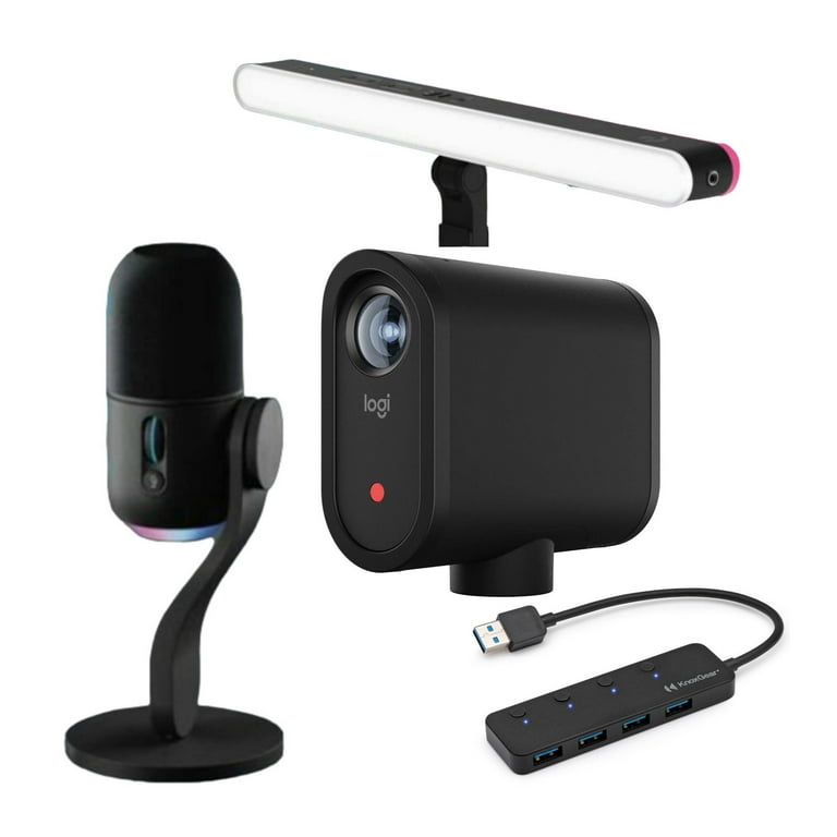 Logitech Yeti GX RGB LIGHTSYNC-Powered Microphone, Camera, 4 Port