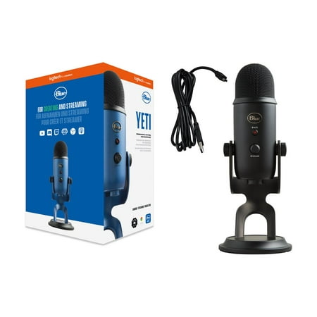 Logitech - Blue Yeti Game Streaming USB Condenser Microphone Kit with Blue VO!CE, Exclusive Streamlabs Themes, Custom Pop Filter