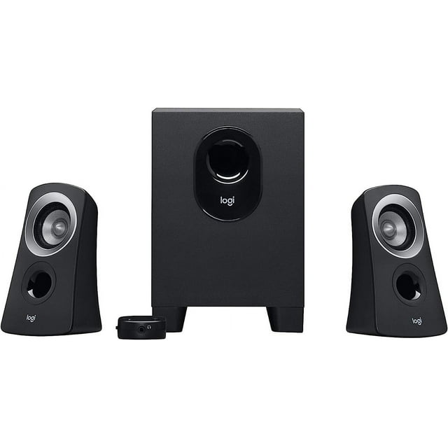 Logitech Z313 2.1 Multimedia Speaker System with Subwoofer, Full Range Audio, 50 Watts Peak Power, Strong Bass, 3.5mm Inputs, PC/PS4/Xbox/TV/Smartphone/Tablet/Music Player - Black