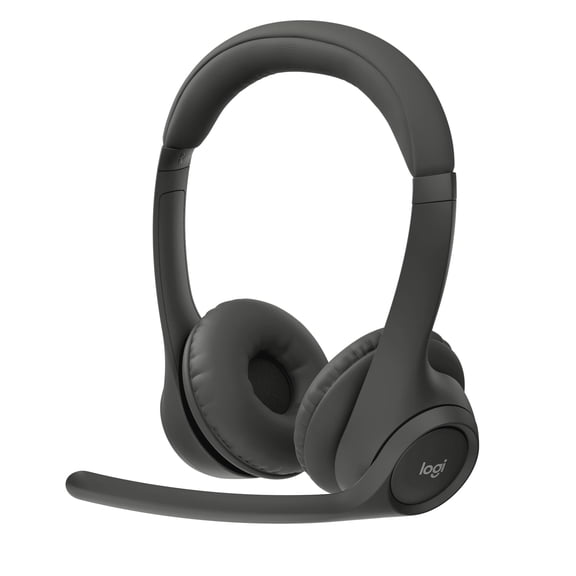 Logitech Zone 301 Wireless Bluetooth Headset with Noise-Canceling Microphone, Compatible with Windows, Mac, Chrome, Linux, iOS, iPadOS, Android  Graphite