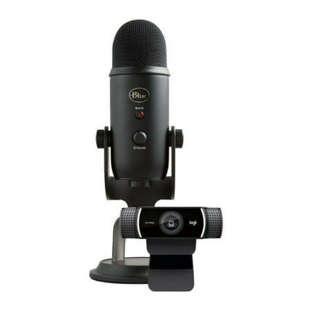 Blue Microphones - Pro Streamer Pack with Blue Yeti USB Microphone & Logitech C922 Pro HD Webcam