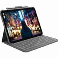 thumbnail image 1 of Logitech Slim Folio Keyboard Case for iPad (10th gen & A16) with Integrated Bluetooth Wireless Keyboard, Gray, 1 of 8