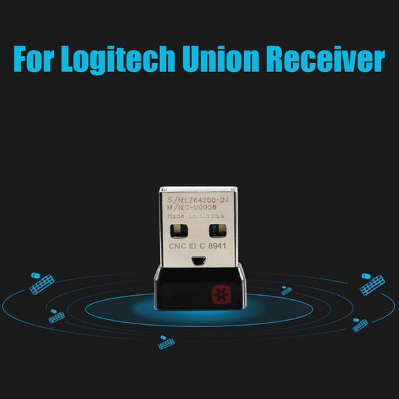 Logitech unifying receiver replacement - single & 6-channel usb dongle for mouse and keyboard connectivity