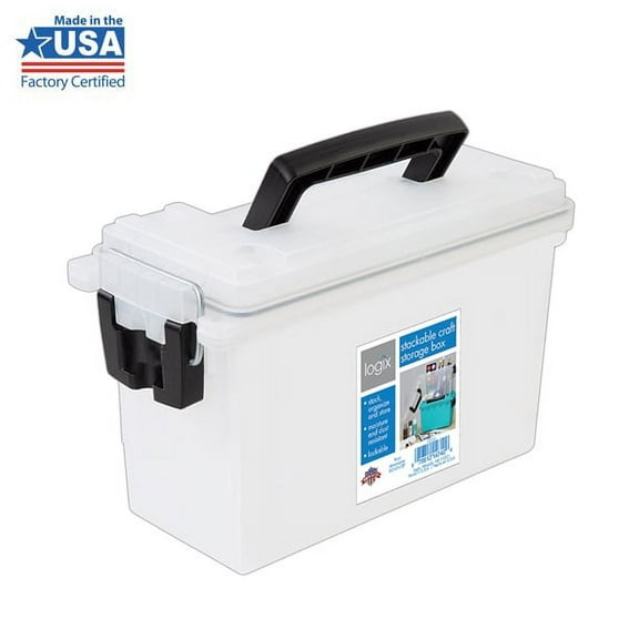 Logix Craft Storage Box, Frost White, 11.5 x 5.06 x 7.25 inch