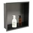 thumbnail image 1 of Logmey 15x15 Inch Stainless Steel Matte Black Bathroom Shower Niche Square Built-in Wall Shower Shelve, Living room/Bedroom/Kitchen Storage Shelve, 1 of 9