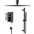 thumbnail image 1 of Logmey 16 inch Ceiling Mount Rainfall Shower Head and Handheld Shower Head with Bathroom Shower Faucet Set,Oil Rubbed Bronze, 1 of 9