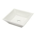 thumbnail image 1 of Logmey 16“x16"Ceramic Sink Square Bathroom Vessel Sink White Deckmount, 1 of 8