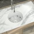thumbnail image 1 of Logmey 18 Inch Round Ceramic Kitchen Sink Porcelain White Undermount Sink with Drainer Assembly, Single Bowl Depth 8-1/3 Inch Sink, 1 of 7