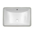 thumbnail image 1 of Logmey 21 in. x 14 in. Undermount Rectangular Corner Porcelain Ceramic Bathroom Sink in White, 1 of 6