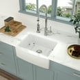 thumbnail image 1 of Logmey 24inch Apron Front White Kitchen Sink Single Bowl Ceramic Farmhouse Sinks, 1 of 7