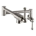 thumbnail image 1 of Logmey Wall Mount Pot Filler Kitchen Faucet,Brushed Nickel Stretchable Folding Kitchen Faucet, 1 of 5
