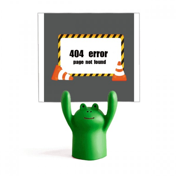 Logo 404 Error Page Not Found Memo Holder Cartoon Animal Frog Stand Decoration