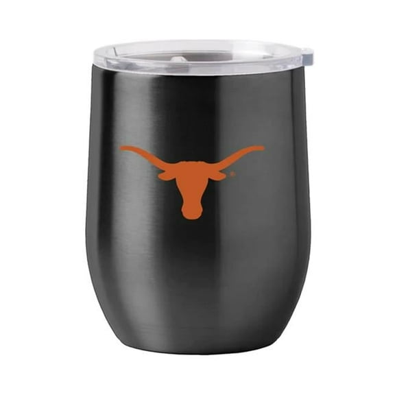 Logo 629395156 16 oz Stainless Steel Curved Texas Longhorns Travel Tumbler