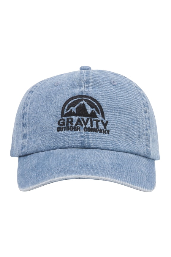 Logo Adjustable Denim Baseball Cap - Light Denim