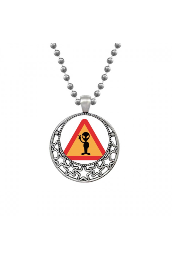 Logo Aliens Art Deco Fashion Necklaces Pendant Retro Moon Stars Jewelry