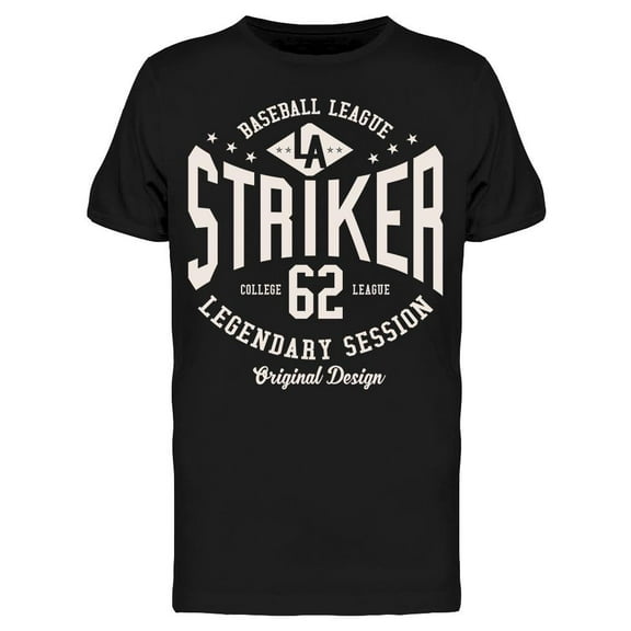 Logo: Baseball League, Striker T-Shirt Men -Image by Shutterstock, Male Large