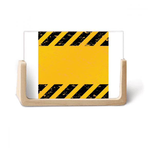 Logo Black And Yellow Strips Car Leading Line Photo Wooden Photo Frame Tabletop Display