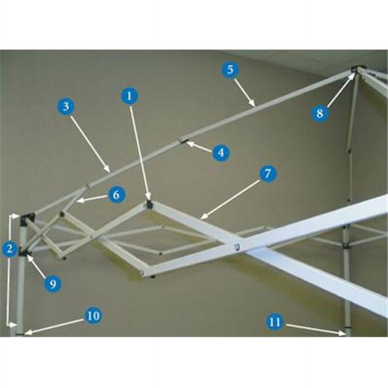 Logo Brand Replacement Tailgate Tent Canopy Frame with Rolling Storage EZUP Style 9x9 Walmart