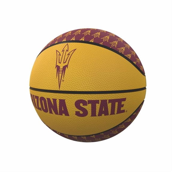 Logo Brands 107-91MR-1 AZ State Repeating Logo Mini-Size Rubber Basketball